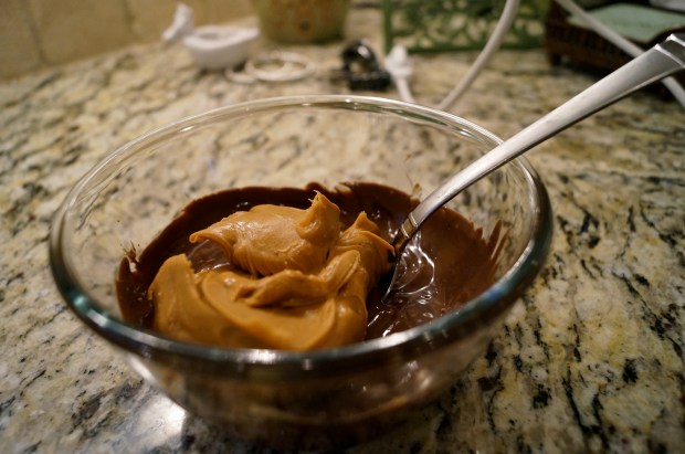 mix in peanut butter